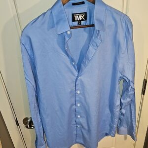 Express-Men's MODERN FIT Sky Blue Button-Down Shirt L